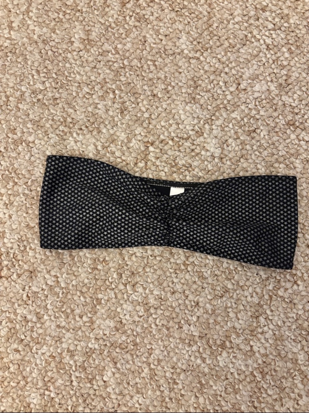 American Apparel Black Star-Print Bandeau - S
